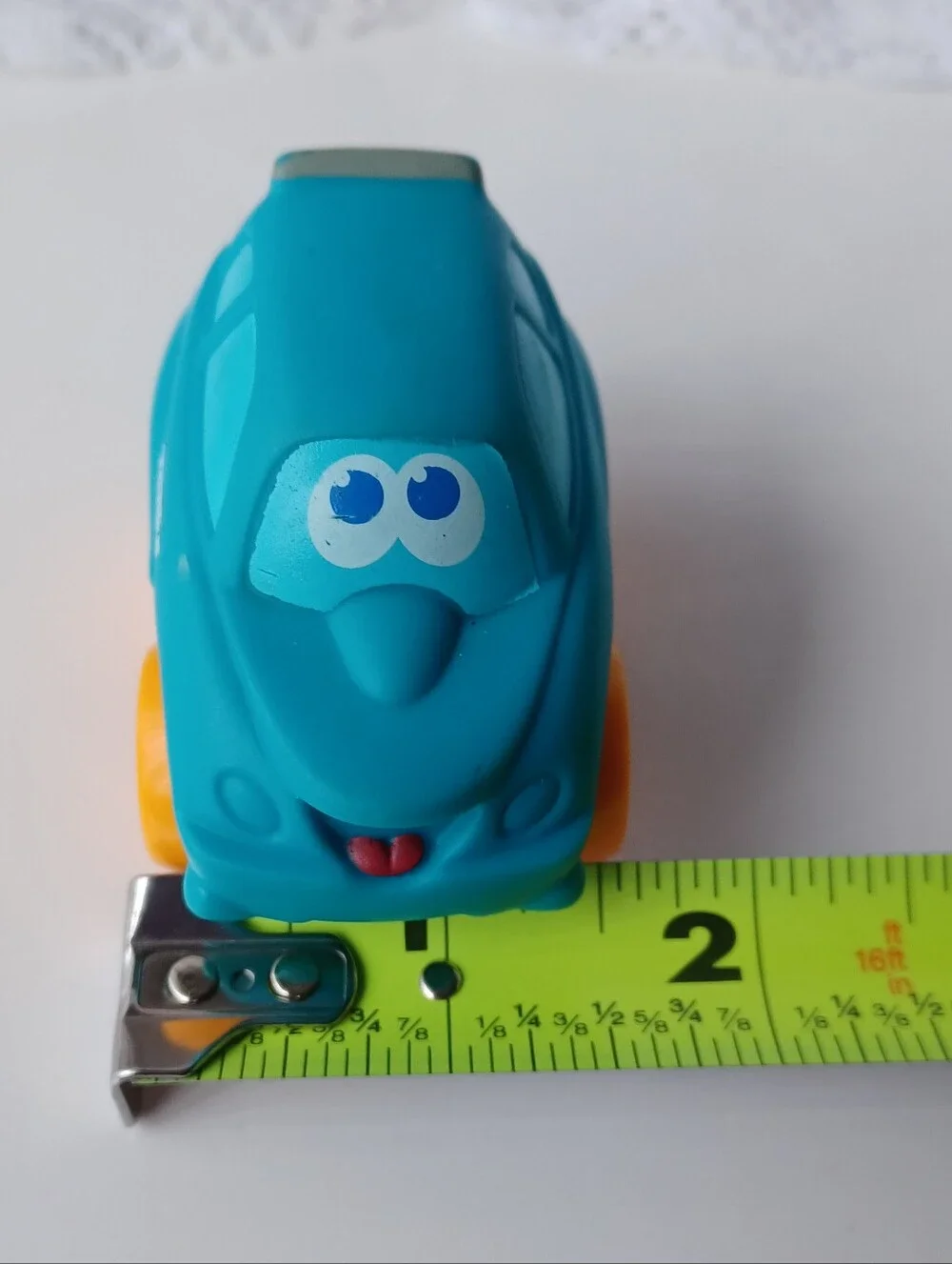 (2) PLAYSKOOL/TONKA/HASBRO WHEEL PALS CHUCK & FRIENDS GREEN RACER & BLUE CAR
